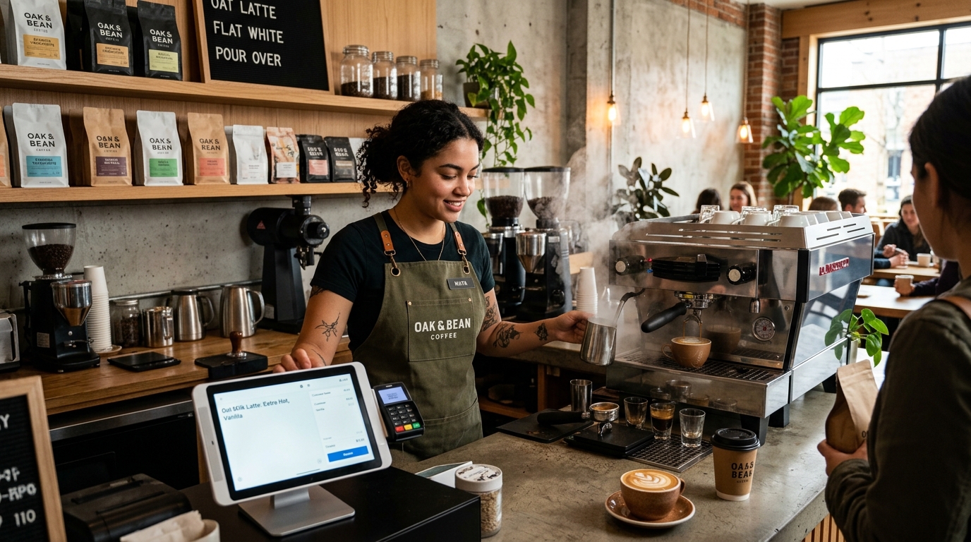 3. Nesil Kahveciler ve Butik Kafeler İçin Özel POS ve Hızlı Barista Adisyon Sistemi: Şurup, Süt ve Boy Seçenekleri